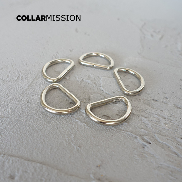 Metal D Ring non-Welded nickel plated loop Ring for 25mm dog collar Chain leather belt environmental connect buckle DK25Y01