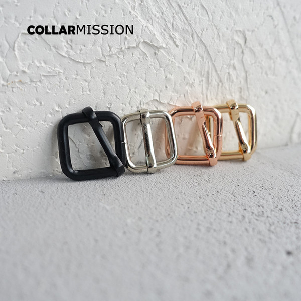 15mm Metal Non-Welded plating Roller Pin Adjuster Buckles For Backpacks Straps shoes Bags Cat Dog Collar DIY Accessorie 4 colour