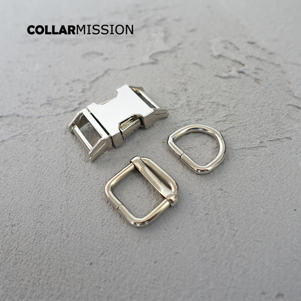 (metal buckle+adjust buckle+D ring/set) safety clasp DIY sewing accessory 15mm environmental plated metal buckle ziny alloy