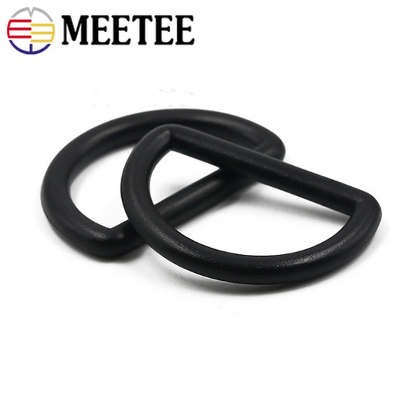 Meetee D Ring Plastic Buckles Backpack Straps Bag Buckle for Elastic Band Webbing DIY Sewing Accessories F4-9