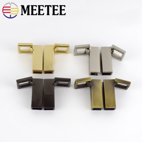 Meetee Metal Side Clip Buckles For Handbag Strap Clasp Screw Bag Handles Chain Hook Connector Bag Hanger Luggage Hardware Accessories