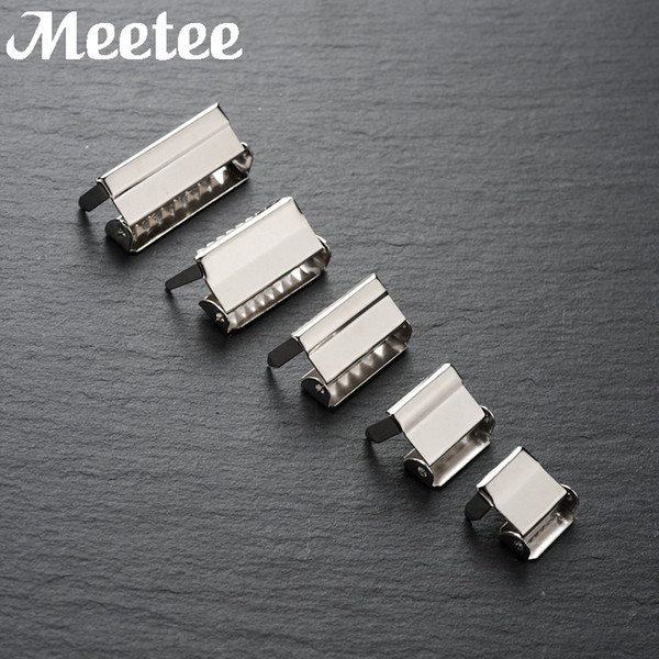 Meetee Metal Strap Clip Buckle For Kids Suspenders Pants Belt Elastic Clip Buttons Cord Stopper DIY Crafts Accessories