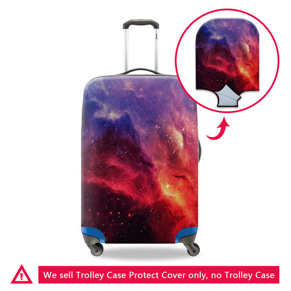 Zippered Womens Luggage Covers Adults Unisex Suitcase Luggage Protecive Cover Apply to 18-30 inch Case Galaxy Print