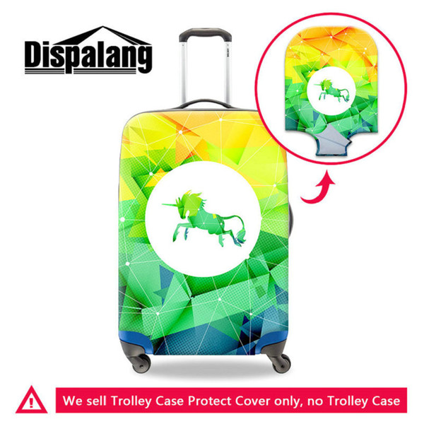 Thick Elastic Luggage Protective Covers With Zipper For 18-30 Inch Case Unicorn Pattern Diamond Print Travel Trunk Cover Traveling Accessory