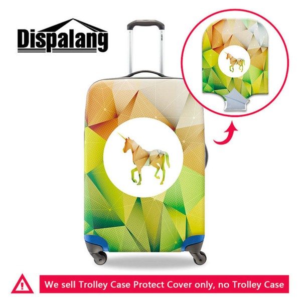 Stretch Elastic Trunk Case Dust Covers With Zipper 3 Sizes For 18 20 22 24 26 28 30 Inch Trolley Unicorn Print Travel On Road Luggage Cover