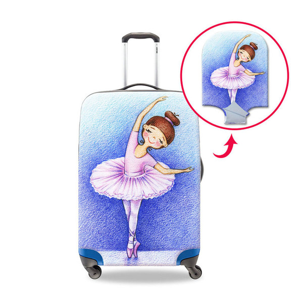 Case On Suitcae For Women Ballet Dancing Girl Printing Elastic Luggage Protective Covers For 18 20 22 24 26 28 30 Inch Trolley Dust Cover