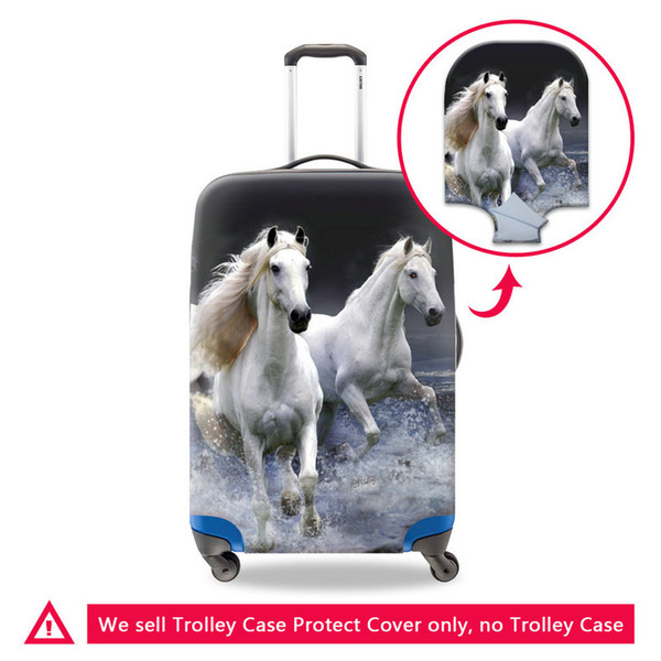 Waterproof Zippered Suitcase Cover Anti-dust Travel Trolley Case Covers Teenagers Stretch Elastic Luggage Trunk Protect Cover