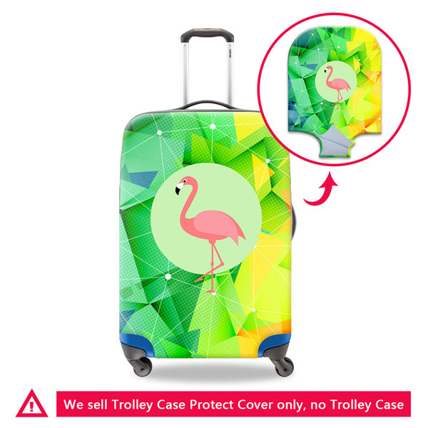 3D Printing Flamingos Case For Suitcase Animal Luggage Protective Cover Apply To 18-30 Inch Trunk Waterproof Covers For Luggage Accessories