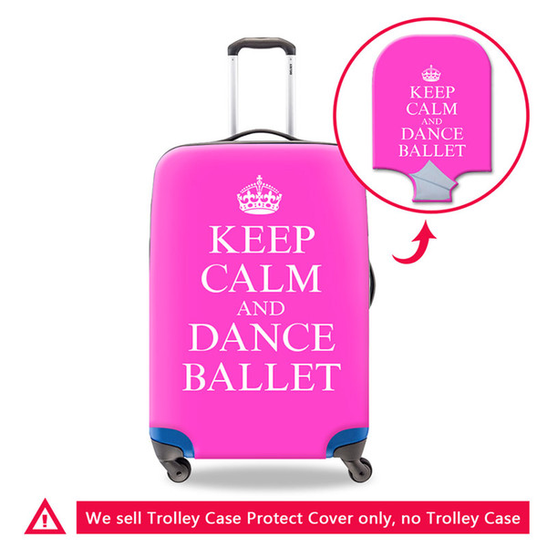 Customized Protective Covers for Suitcases Ballet Design Thick Cover for Luggage Bag Purple Blue Pink Elastic Luggage Cover for Women Travel