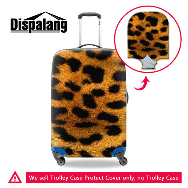 Waterproof Elastic Suitcase Traveling Baggage Bags Covers Cool Leopard Skin Pattern Thick Luggage Cover For 18-30 Inch Dust Travel Accessory