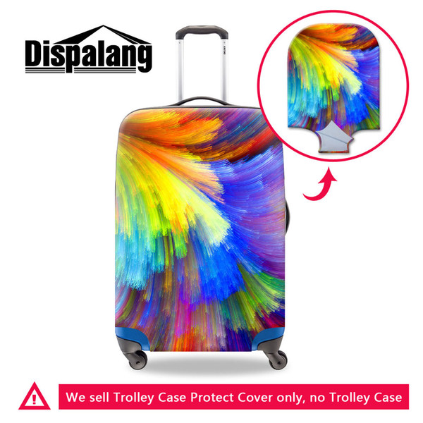 Colorful Suitcase Cover Pattern Pretty Luggage Cover Luggage Protector for Women Thick Trunk Case Cover Travel Accessories for 18-30 inch