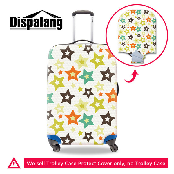 Cute Suitcase Covers For Children 18-30 Inch Travel Trolley Case Kids Luggage Protective Cover Bag Star Print Spandex