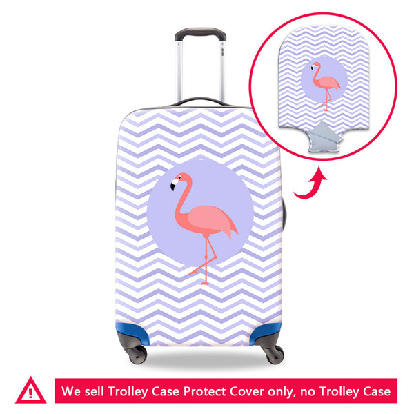 Travel On Road Luggage Cover For 18 20 22 24 26 28 30 Inch Suitcase Protective Covers For Children Flamingo Waterproof Protector Cover Case