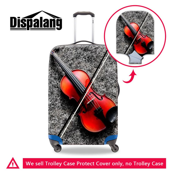 Travel On Road Thick Elastic Dust Luggage Protective Cover For 18-30 Inch Trunk Violin Printing Women Travel Accessories Waterproof Covers