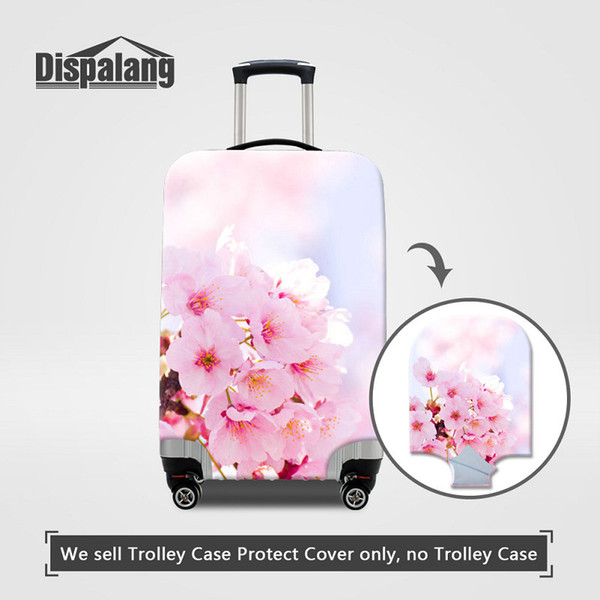 Fashion Women Travel Accessories Flower Anti-fouling Elastic Stretch Luggage Protective Covers For 18 To 30 Suitcase Girl Dust Baggage Cover