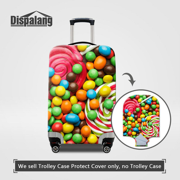 Women Fashion Travel Accessories Candy Printing Thick Elastic Luggage Protective Covers 18 20 22 24 26 28 30 Inch Case For A Suitcase Cover