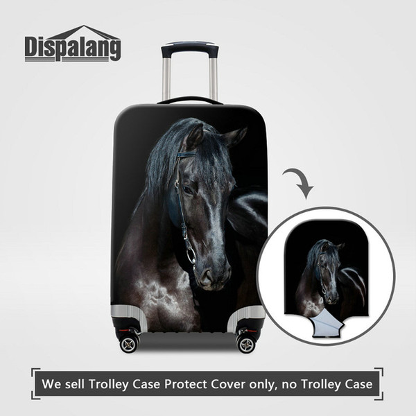 Travel Luggage Suitcase Protector Cover For 18-30 Inch Trolley Case Horse 3D Printing Rain Dustproof Waterproof Spandex Men's Baggage Covers