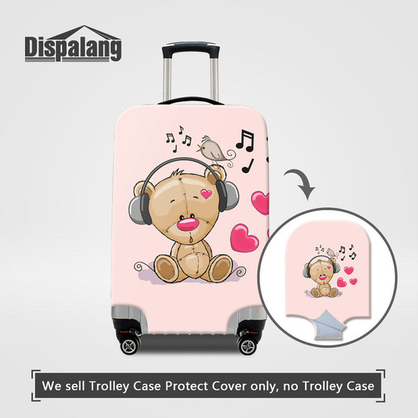 Case For A Suitcase Apply To 18-30 Inch Cases Cute Bear Cartoon Print Travel Luggage Protector Covers For Girls Women Thick Dust Rain Cover