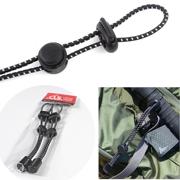 Meetee Elastic Rope Bundle Buckle Stick Cord Clip Lock Stopper Outdoor Backpack Mountaineering Fixed Sling Tail Belt Knapsack fastener