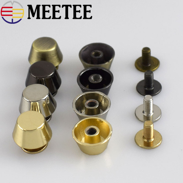 Meetee Bag Handbags Metal Nails Clip Buckles Combined Buttons Rivet Screw for Bags Leather Craft Hardware Accessories