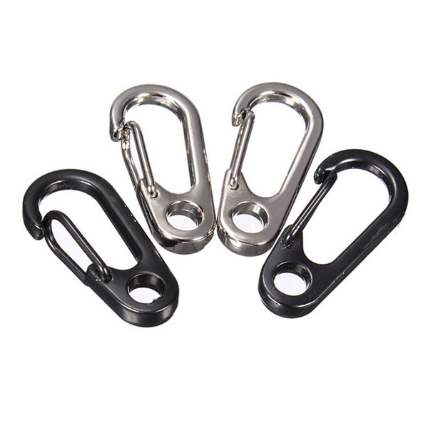 Meetee outdoor metal clip buckle mini D type bag key strap hook mountain climbing belt clasp buckles