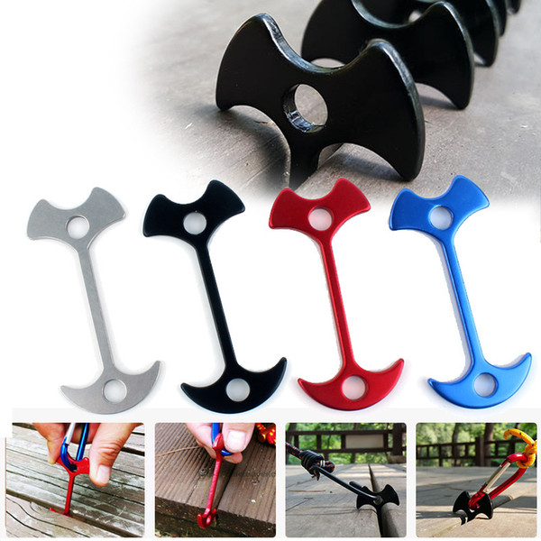 Meetee metal fish-shaped buckle Outdoor long deck nail fish bones camping tent fixed wind rope clip adjustment buckle