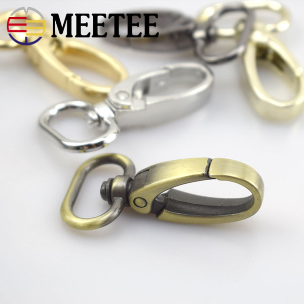 Meetee plating metal dog strap clip buckle Belt clasp hook ID(1.95cm) Bag Luggage accessories F4-3