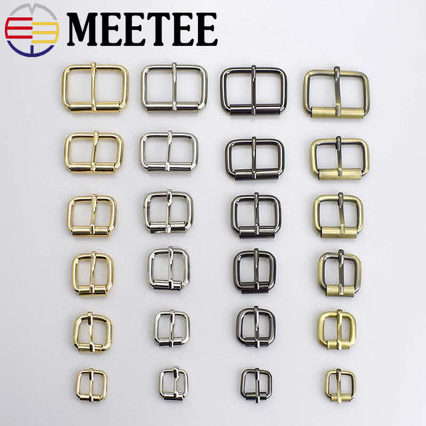 Meetee Metal Bag Belt Buckles 1.3cm,1.7cm,2cm,2.6cm,3.2cm,3.8cm Square Metal Shoes Decoration DIY Accessory Sewing