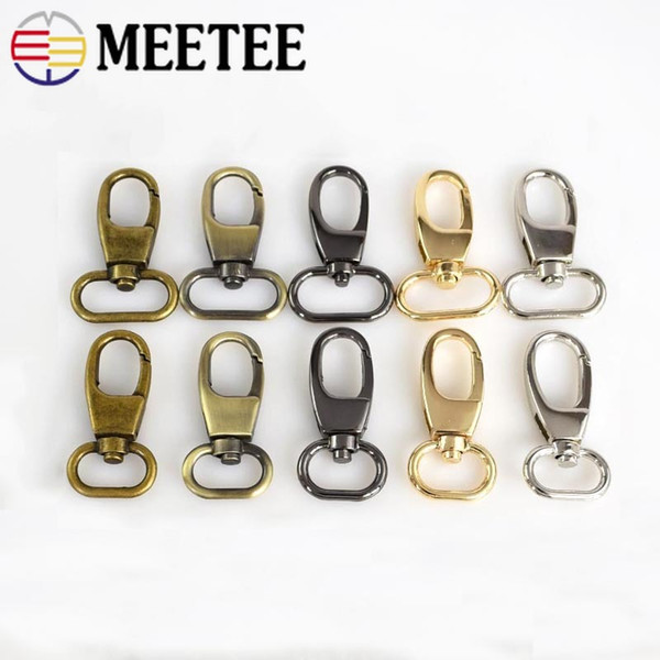 Meetee Metal Lobster Clasp Swivel Snap Hook 20mm 26mm Buckels for Bag Carabiner Clip Dog Collar Buckle DIY Accessories