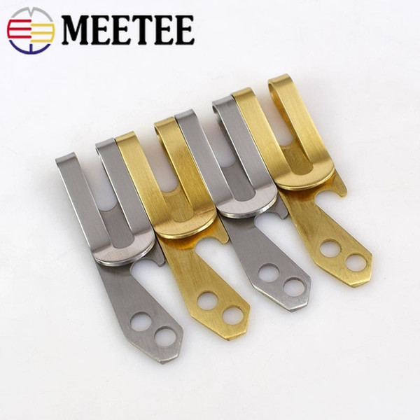 Crowbar Stainless Steel Key Chain Brass Waist Clip Buckle Money Clip Pure Copper Multi-function Bottle Opener Tool BD048