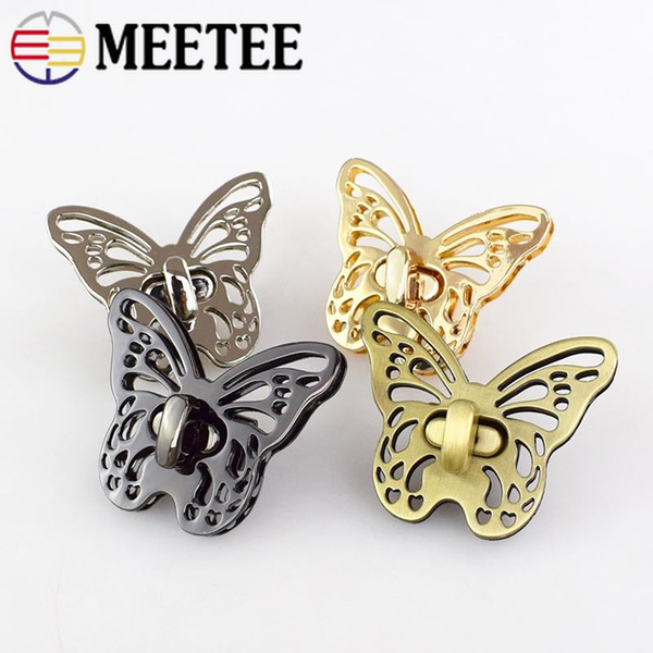 Meetee Women Bag Lock Mortise Locks Metal Twist Turn Lock Snap Bag Buckles Clasps Closure DIY Hardware Accessories