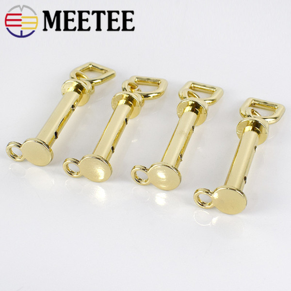 Meetee Ring Buckles Bag Handles Strap Metal Hanger hook Bags Decorative Buckle DIY Leather Crafts Luggage Accessories BF025