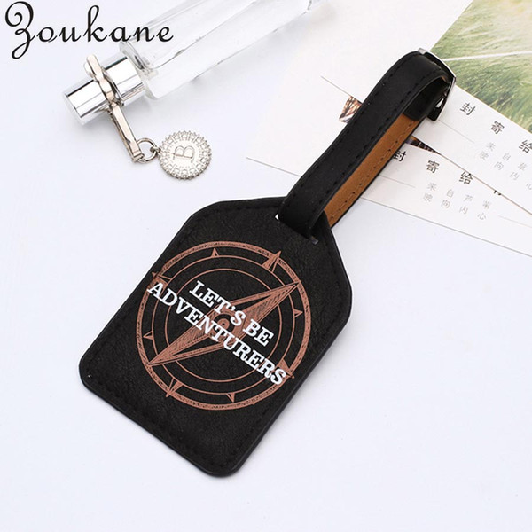 Zoukane Leather Suitcase Luggage Tag Label Bag Pendant Handbag Portable Travel Accessories Name ID Address Tags LT02A