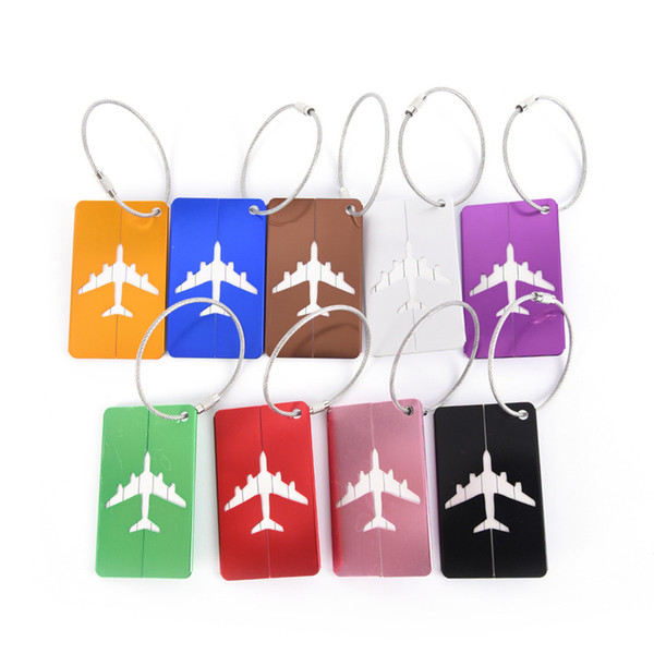 Zoukane Luggage&bags Accessories Airplane Cute Novelty Funky Travel Luggage Label Straps Suitcase Aluminium Alloy Luggage Tags LT17