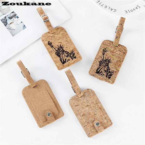 Zoukane Statue of Liberty Suitcase Leather Luggage Tag Label Bag Pendant Handbag Travel Accessories Name ID Address Tags Hot Sale LT05