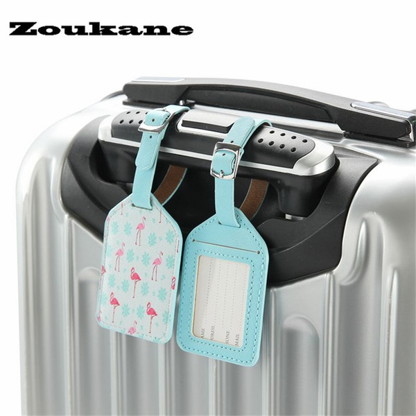 Zoukane Portable Printing Suitcase Leather Luggage Tag Label Bag Pendant Handbag Travel Accessories Name ID Address Tags LT04A