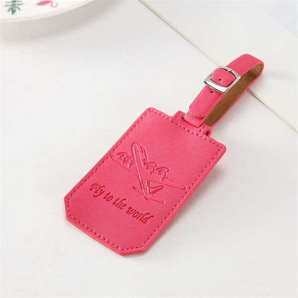 Zoukane Portable Airplane Suitcase Leather Luggage Tag Label Bag Pendant Handbag Travel Accessories Name ID Address Tags LT09A