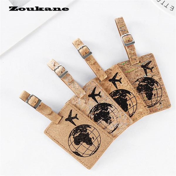 Zoukane Earth Suitcase Leather Luggage Tag Label Bag Pendant Handbag Travel Accessories Name ID Address Tags Hot Sale LT06