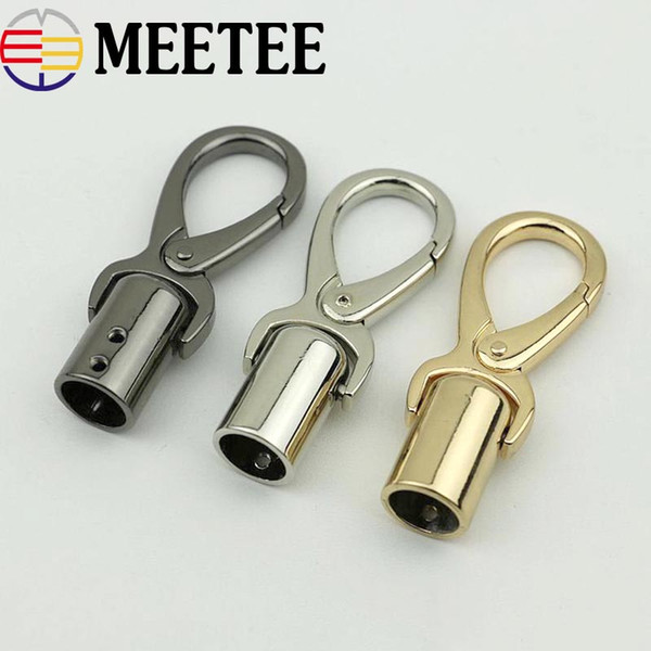 Meetee Metal Buckles Bag Cap Clasp Handbag Handle Strap Stopper Cord Buckle Hooks Screw Connector Bag Hanger Hardware Accessories KY523