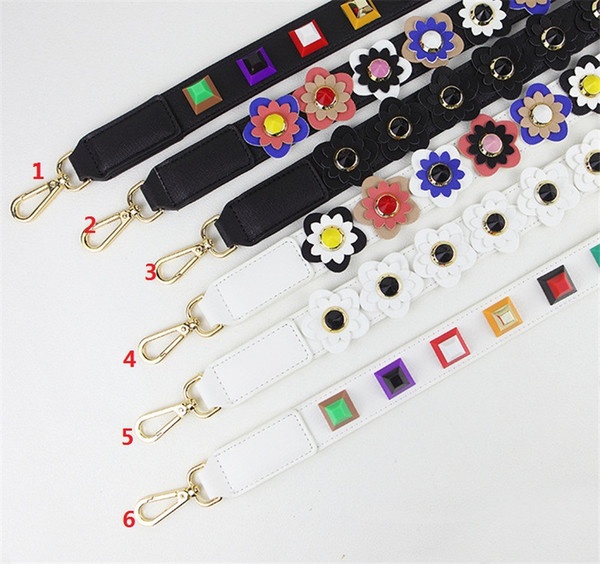 Strap You Shoulder Bag Strap Leather Flower Bag Straps Belt Long Handbag Band Replacement Strap for Handbag B1048