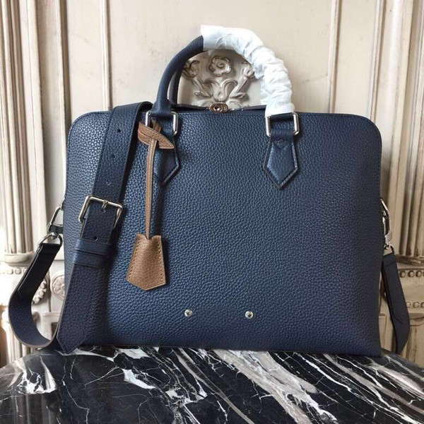 New hot-selling men's briefcase high-end quality designer handbag fashion business style with leather shoulder strap portable cross body