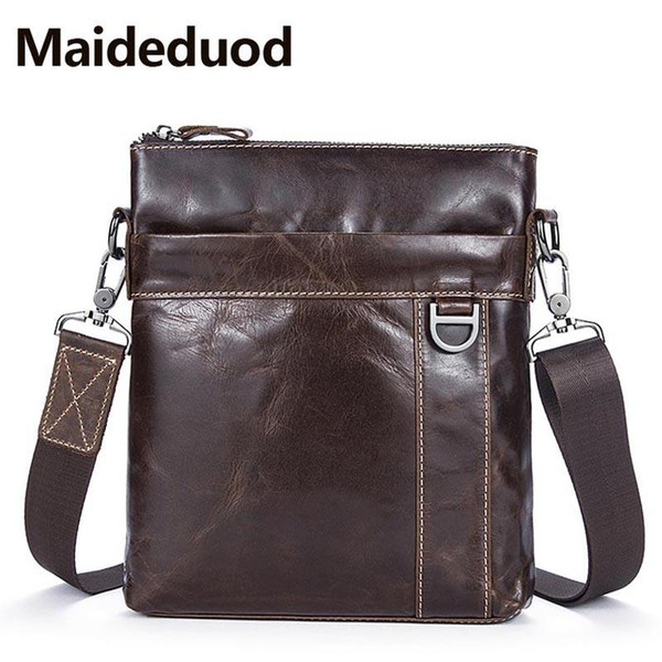 High-Quality Fashion Leather men shoulder bag with 100% genuine leather men messengers bag of cow leather men crossbody bags 9010