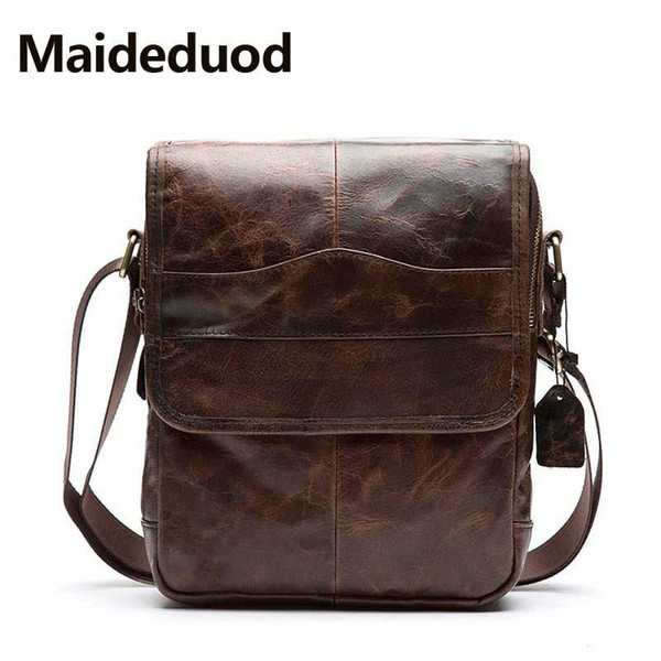 High-Quality New Men's shoulder bag Genuine Leather strap Small Casual Flap male man men's Crossbody Bags for Men Leather 1121 4 c