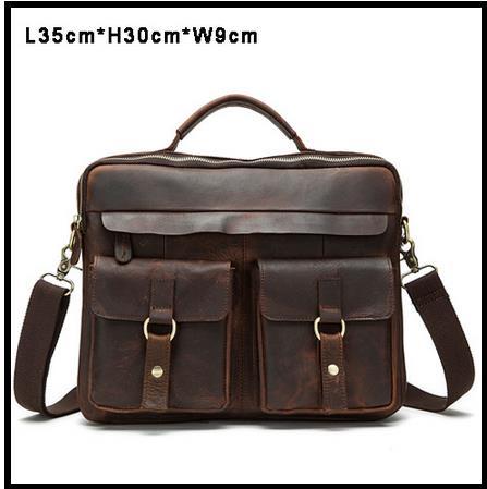 Sell like hot cakes Men's bag Retro leather handbag Shoulder Bags  Leisure package Messenger Bag Computer leather bag Male fashion portable