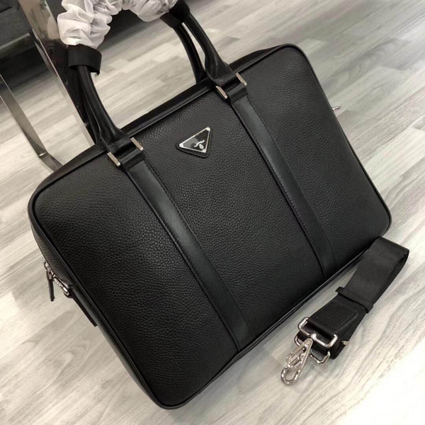 Luxury brand Briefcases Genuine leather Briefcases best quality fashion Dress business briefcase men computer bags 39*29*6 cm Model TTA002