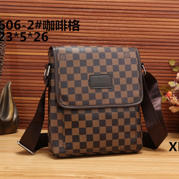 2019 Best selling high-end men's leather shoulder bag fashion Messenger bag briefcase file bag free shipping 01