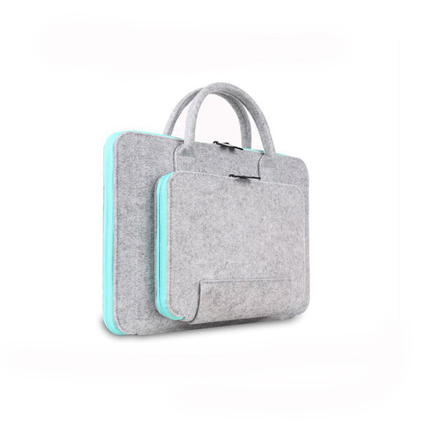 felt Briefcases laptop bag notebook computer bag case handbag drop shipping Can be customized adding logo