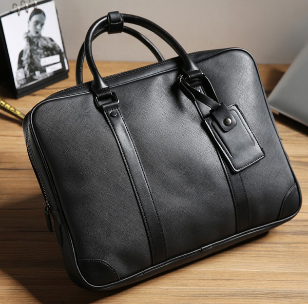 2018 OL office man Briefcase The single shoulder bag fashion life simple bag Dual purpose computer case cross pattern