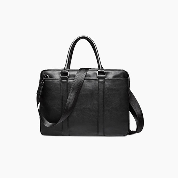 Wholesale- TOP POWER PU Leather Men Briefcase 15.6 inch Computer Laptop Business Bag Fashion Shoulder Messenger Bag Casual Business Handbag