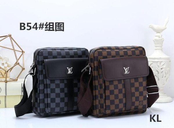 2019 hot New arrival men designer bags brand messenger bag crossbody bags famous fashion Pu leather briefcase B54